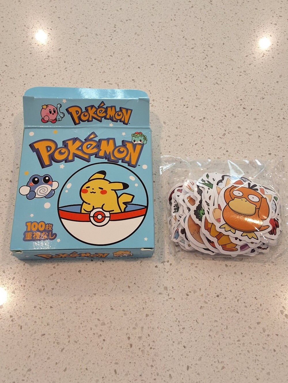 Pokémon 100 PC Sticker Pack Pikachu Characters Journaling Scrapbook Stickers NEW